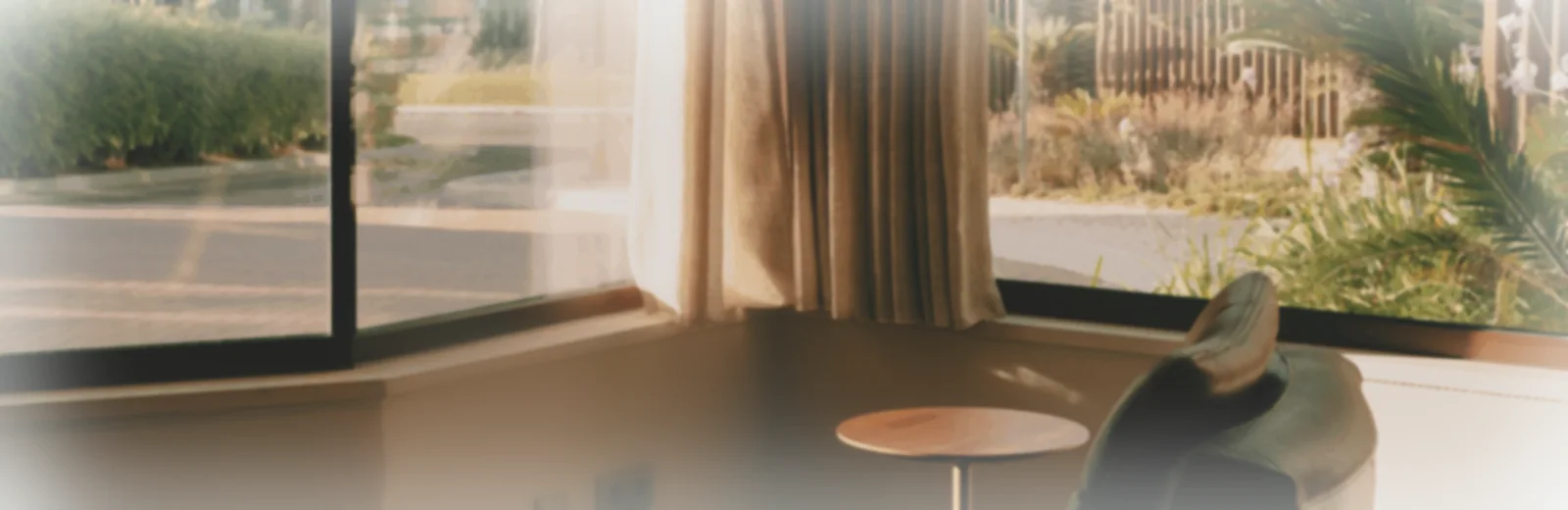 Comfortable therapy chair in a warm, quiet room
